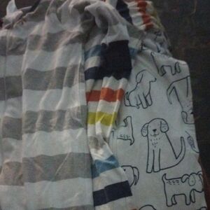 Striped & Dog Print Pajama Bundle Set | 3-6 Months | Gently Used